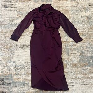 ‼️ Banana Republic Deep Purple Long Sleeve Dress ‼️